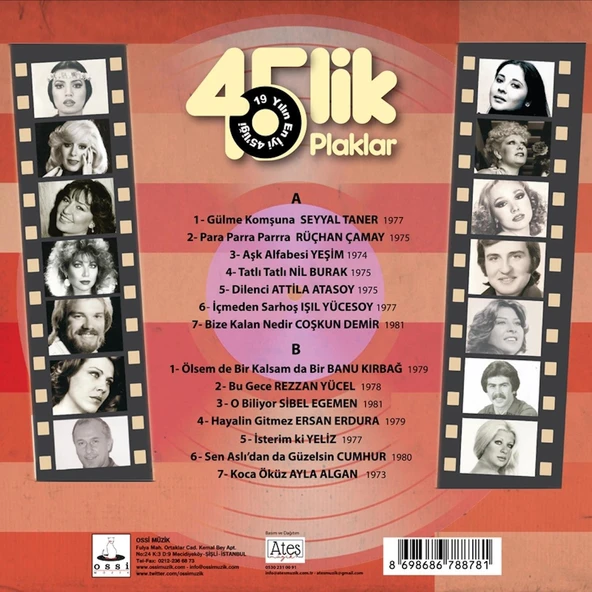 Karışık Sanatçılar 19 Yılın En İyi 45'liği - Plak - 2