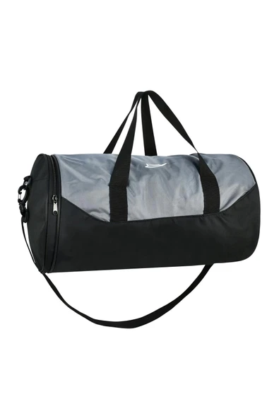 pilelistore Silindir Spor Çanta El Valizi Gri