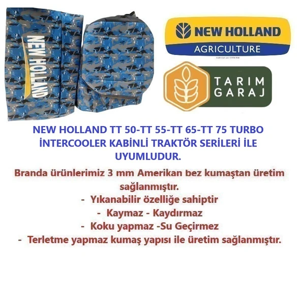 New Holland TT 50-TT 55 -TT 65-TT 75  Turbo İntercooler Kabinli Traktör Branda Seti - 3
