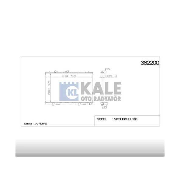 RADYATÖR SU L-200 99-05 4x2 26mm M-T BRAZING ürün görseli