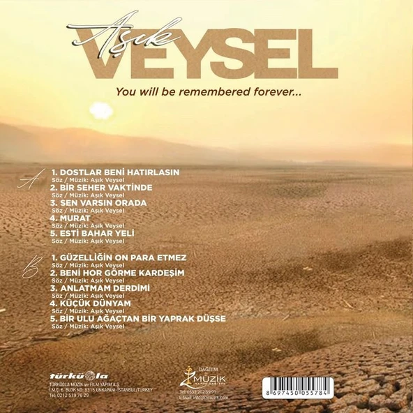 Aşık Veysel Dostlar Beni Hatırlasın - Plak - 2