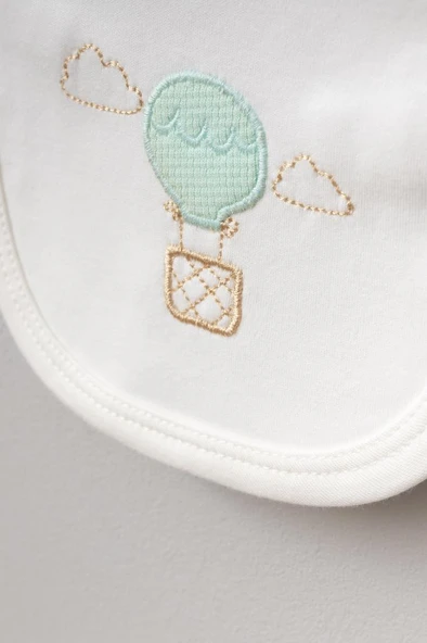 Bebitof %100 Pamuk Balonlu Tavşan Desenli 5 Parça Yenidoğan Hastane Çıkışı Zıbın Seti BBTF.SYSL.20119 - 3