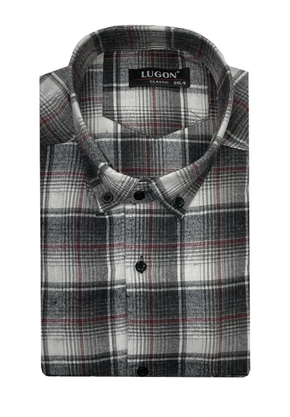 Kaşmir Büyük Beden Klasik Çift Cepli Erkek Gömlek - 7394 - 2