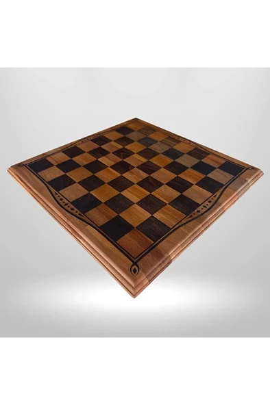 MC29 Metal Satranç Takımı - Doğal Ahşap Kayın Tahta - El Yapımı Antik Metal Taşlar - 3