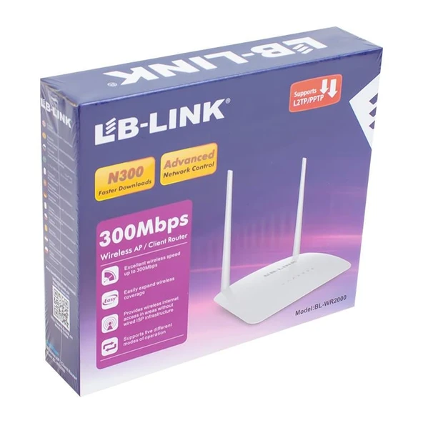 LB-Link BL-WR2000 300 Mbps 2 Antenli Wireless N Router - 4