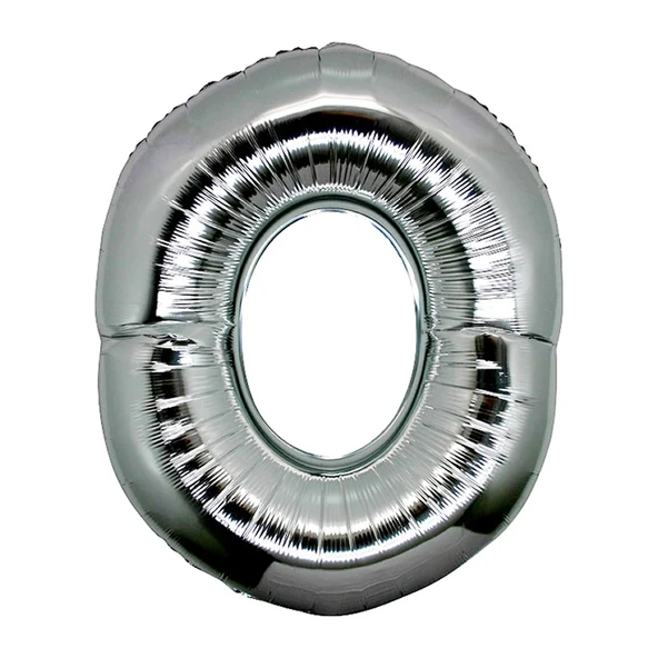 pilelistore Parti Aksesuar O Harf Folyo Balon Gümüş Renk  40 inç