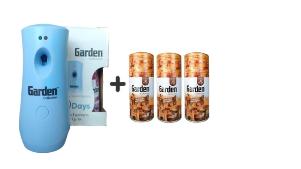Garden Oda Kokusu Freshmatik, Otomatik Sprey Makine + Gizemli Doğu Yedek Sprey 260 ml Air Freshener + Gizemli Doğu Parfüm Spreyi 260 ml x 3 Adet