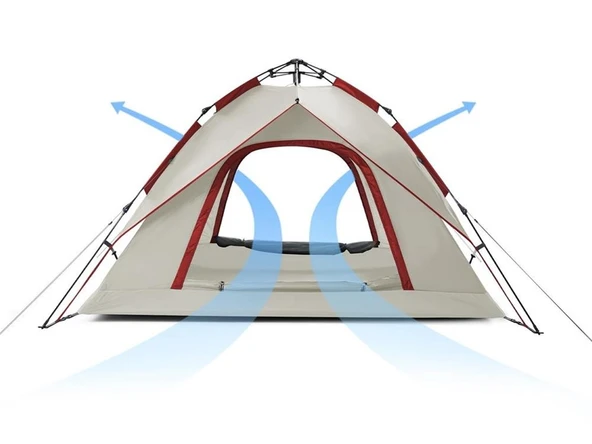 Naturehike 4 Kişilik Otomatik Kamp Çadırı - Mavi - Resim 3