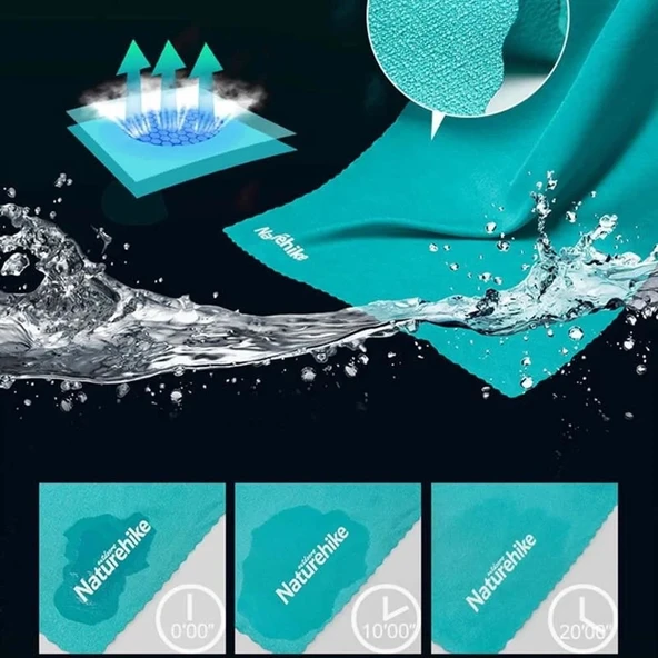 Naturehike Ultralight Çabuk Kuruyan Mikrofiber Havlu 40x80 cm Olive Green - Resim 8