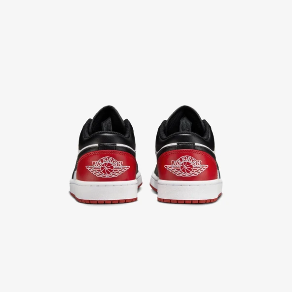 NİKE Jordan Air 1 Low Erkek Siyah - Kırmızı Spor Ayakkabı 553558-161 - 5