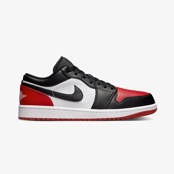 NİKE Jordan Air 1 Low Erkek Siyah - Kırmızı Spor Ayakkabı 553558-161 - 2