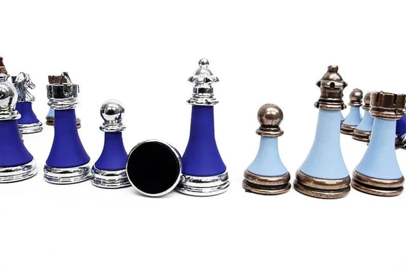 pilelistore Satranç Taşı Zamak Polyester Parlement Turkuaz - 4