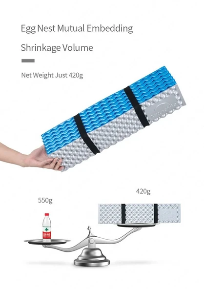 Naturehike Akordiyon Katlanır Kamp Matı Z Mat Haki - Resim 7