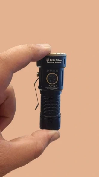 GOLD SILVER 30w Profesyonel Şarjlı Ledli Elfeneri 3 Kademeli Işık Ve Flaşör IP44 - 5