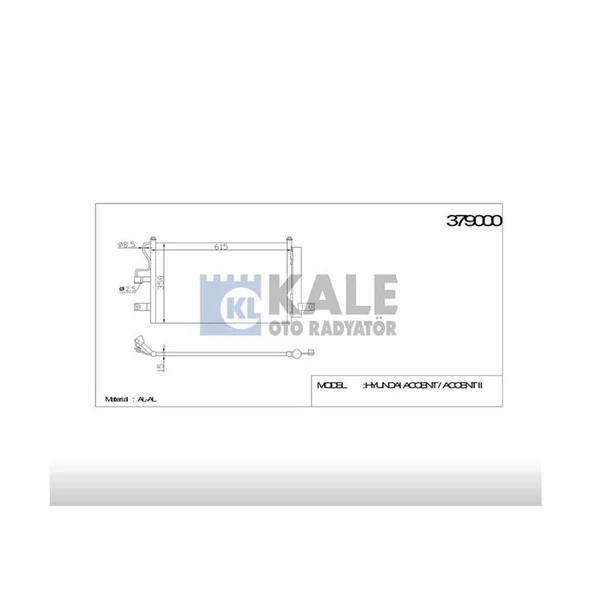 RADYATÖR KLİMA ACCENT 03-06 1.3 / 1.6 ürün görseli