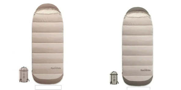 Naturehike Feeder B180 Cotton Uyku Tulumu -8°C Yeşil Right (Sağ) - Resim 2