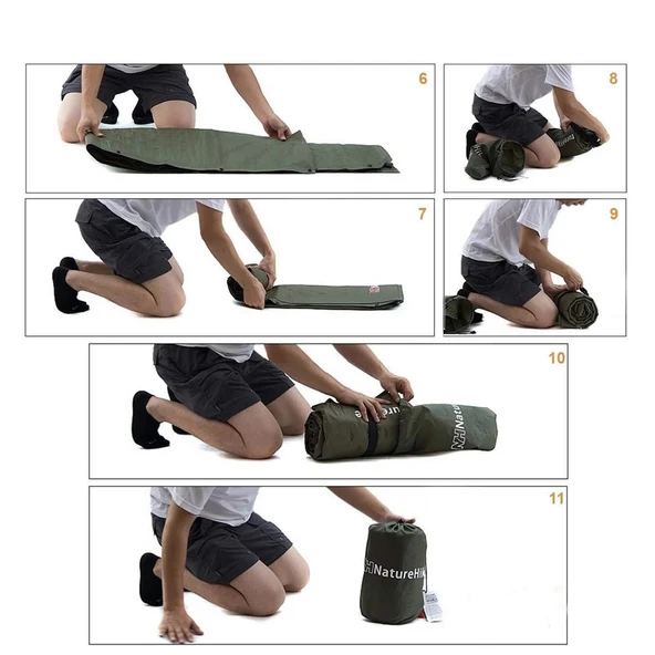 Naturehike Ultralight Şişme Kamp Matı 185*60*2.5 cm Sarı - 6