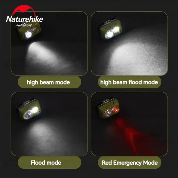 Naturehike Hakino 210 Lümen Kafa Lambası Yeşil ürün görseli