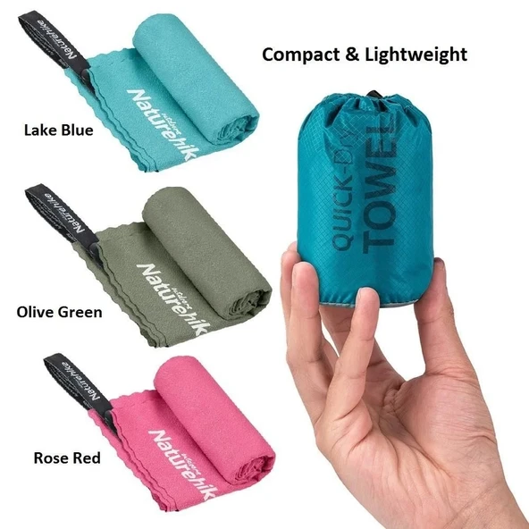 Naturehike Ultralight Çabuk Kuruyan Mikrofiber Havlu 40x80 cm Olive Green - Resim 2