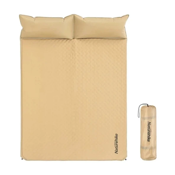 Naturehike Ultralight Çift Kişilik Şişme Kamp Matı 185*130*2.5 cm Sarı - 1