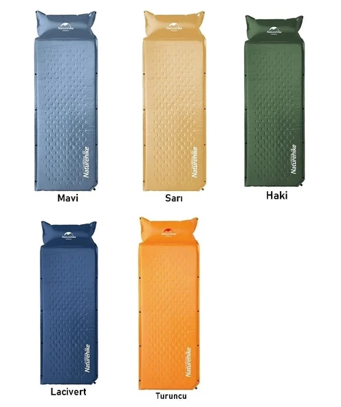 Naturehike Ultralight Şişme Kamp Matı 185*60*2.5 cm Sarı - 7