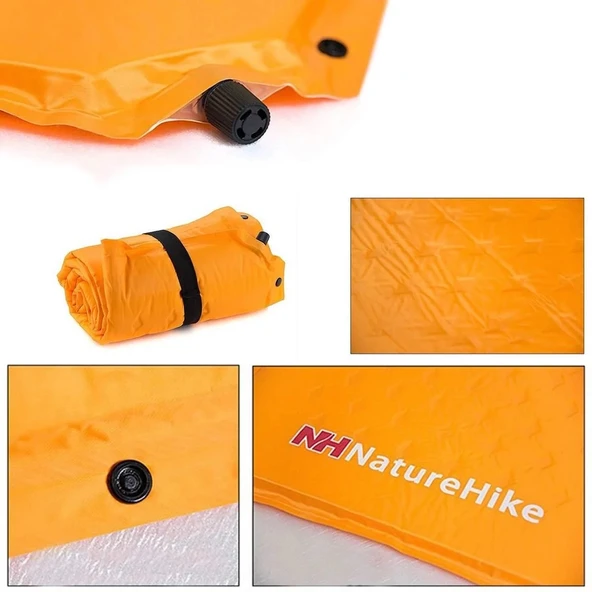 Naturehike Ultralight Şişme Kamp Matı 185*60*2.5 cm Sarı - 2