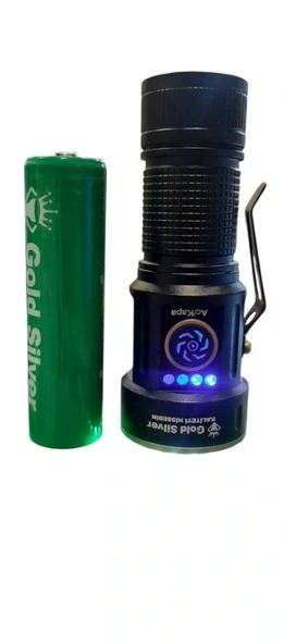 GOLD SILVER 30w Profesyonel Şarjlı Ledli Elfeneri 3 Kademeli Işık Ve Flaşör IP44 - 6