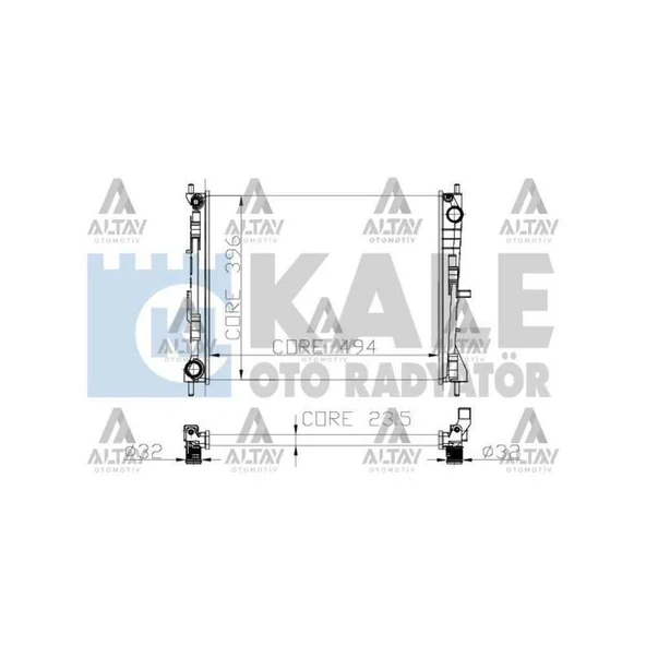 RADYATÖR SU CLIO III 05-12 / MICRA 03-10 / NOTE 06-12 / MODUS 04= /  CLIO GRANDTOUR 05-13 / 1.5 DCI A-T/ M-T MEKANİK ürün görseli