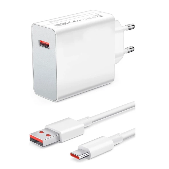 120Watt Turbo 1 x USB-A 1 Mt A to C Kablolu Duvar Şarj Aleti AC109 - 1