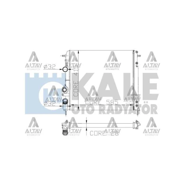RADYATÖR SU MEGANE I 96-03 / SCENIC I 99-03 1.4 16V-1.6 16V M-T MEKANİK ürün görseli