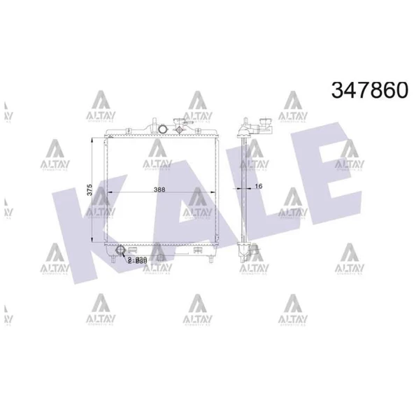 RADYATÖR SU PICANTO 04-11 1.0 - 1.1 / A-T BRAZING ürün görseli