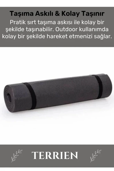 Özel Konfor Modeli Çift Taraflı Kaymaz Silinebilir Antibakteriyel Yoga Meditasyon Minderi 6,5mm Mat - 2