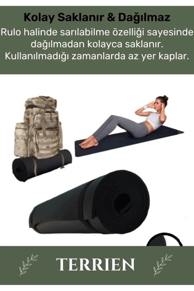 Özel Su Geçirmez 182x60cm Hafif Pratik Dayanıklı Isı Yalıtım 12mm Kalınlık Köpük Askeri Haki Mat - 4