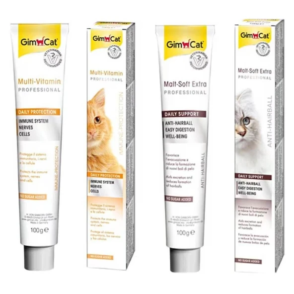 Gimcat malt soft extra 100gr + gimcat multivitamin 100gr kedi macunu ürün görseli 1