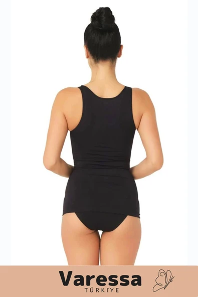 Yeni Sezon 2 Beden İnce Görünüm Sıkılaştırıcı Şekillendirici Esnek Kalın Askılı Kadın Atlet Korse - Resim 2