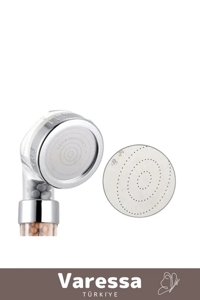 Yeni Nesil Özel Zeolid Taşlı Yüksek Emisyon Güçlü Boncuklu Su Tasarruflu Kireç Önleyici Duş Başlığı - 3