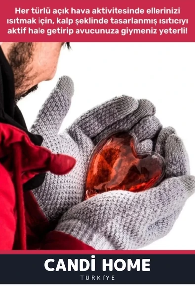 2 li Set Kalp Görünümlü El Isıtıcısı Sihirli Jel Isıtıcı Torba Kalpli Cep Sobası