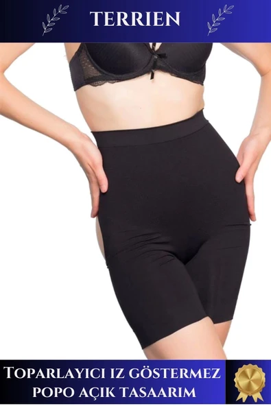 Özel Üretim Toparlayıcı Sıkılaştırıcı Şekillendiri İz Göstermez Kaymaz Kadın Popo Açık Paçalı Korse - Resim 2