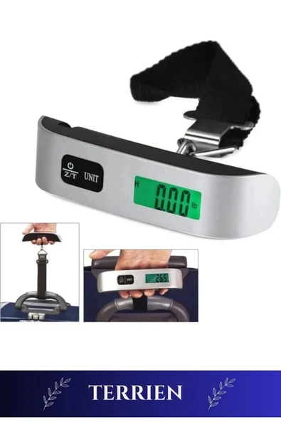 Premium Seyahat Bavul Ağırlık Tartı Dijital Lcd Ekran Çok Amaçlı Taşınabilir Bagaj Tartısı Max 50 Kg - 2
