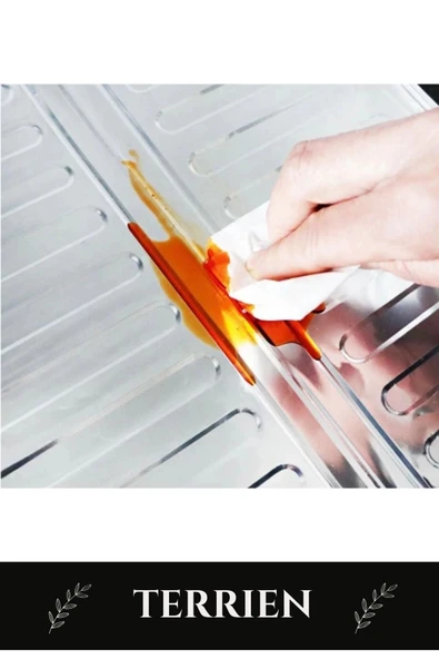 Özel Üretim Katlanabilir Isıya Dayanıklı Paslanmaz Kızartma Pişirme Yağ Koruyucu Alüminyum Paravan - 4