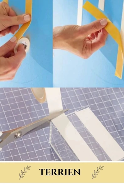 Süper Güçlü Uzun Ömürlü Kuvvetli Yapışkan Kolay Uygulanır İz Bırakmaz Çift Taraflı Köpük Bant - 3