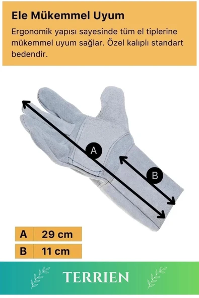 Premium Serisi Yanmaz Isıya Dayanıklı Eldiven Kaynak Yangın İçin Su Geçirmez Çok Amaçlı Deri Eldiven - 6