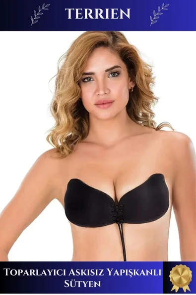 Özel Üretim Kaymaz Dikişsiz Göğüs Dikleştirici Dolgun Gösteren Toparlayıcı Askısız Yapışkanlı Sütyen - 2