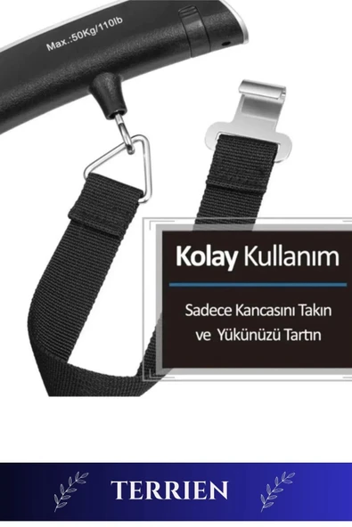 Premium Seyahat Bavul Ağırlık Tartı Dijital Lcd Ekran Çok Amaçlı Taşınabilir Bagaj Tartısı Max 50 Kg - 3