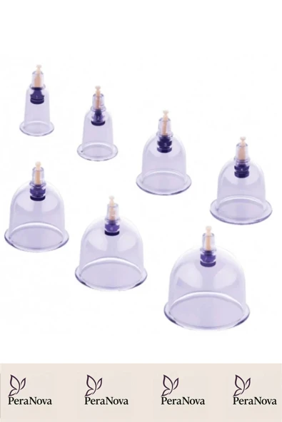 Çekme Vakum Pompalı Sarsılmaz Kutulu Selülit Yağ Çatlak Giderici Masaj Aleti 12'li Hacamat Kupa Seti - 3