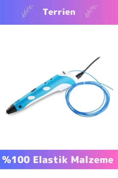 Özel Üretim Bükülebilir ABS Plastik 3D Çocuk Renkli Filament Üç Boyutlu Çizim Yazıcı Kalemi - 4