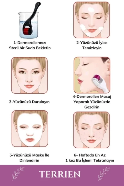 Derma Roller Titanyum Uçlu 540 İğneli Cilt Bakım Vücut Yenileme Masaj Aleti 0,50 mm - 4