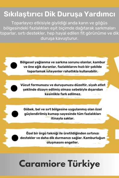 Özel Üretilmiş Bel Göğüs Göbek Toparlayıcı Erkek Extra Göbek Sıkılaştırıcı Siyah Atlet Korse - Resim 3