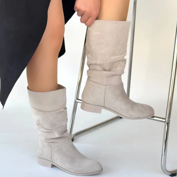 Plod Bej Süet Çizme - Resim 4