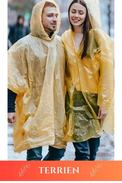 Özel Üretim Kullan At Su Geçirmez Sızdırmaz 0,2mm Kalınlık Tek Kullanımlık 10 Adet Yağmurluk - 3